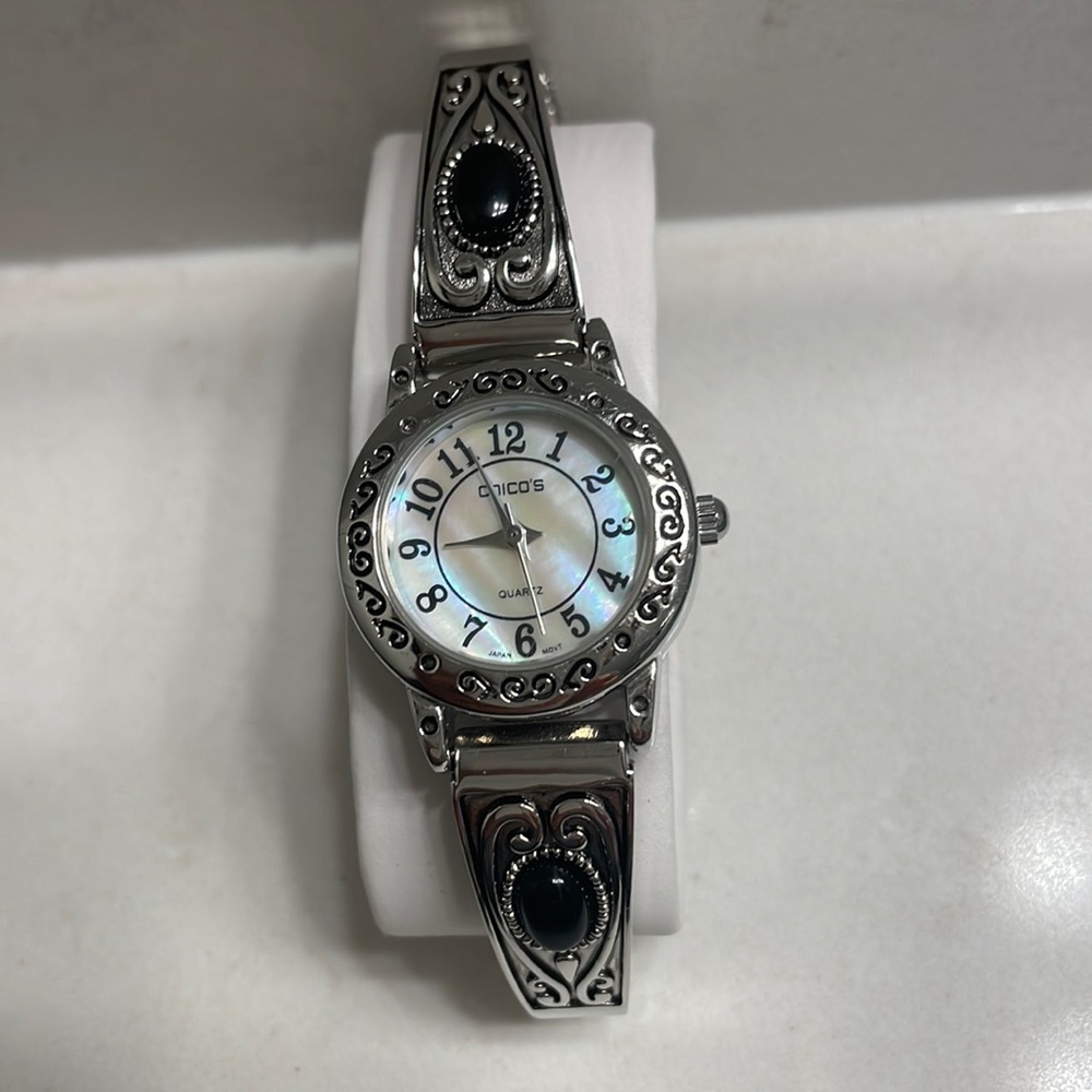 Chico’s Watch with Decorative Black Accents and Swirls